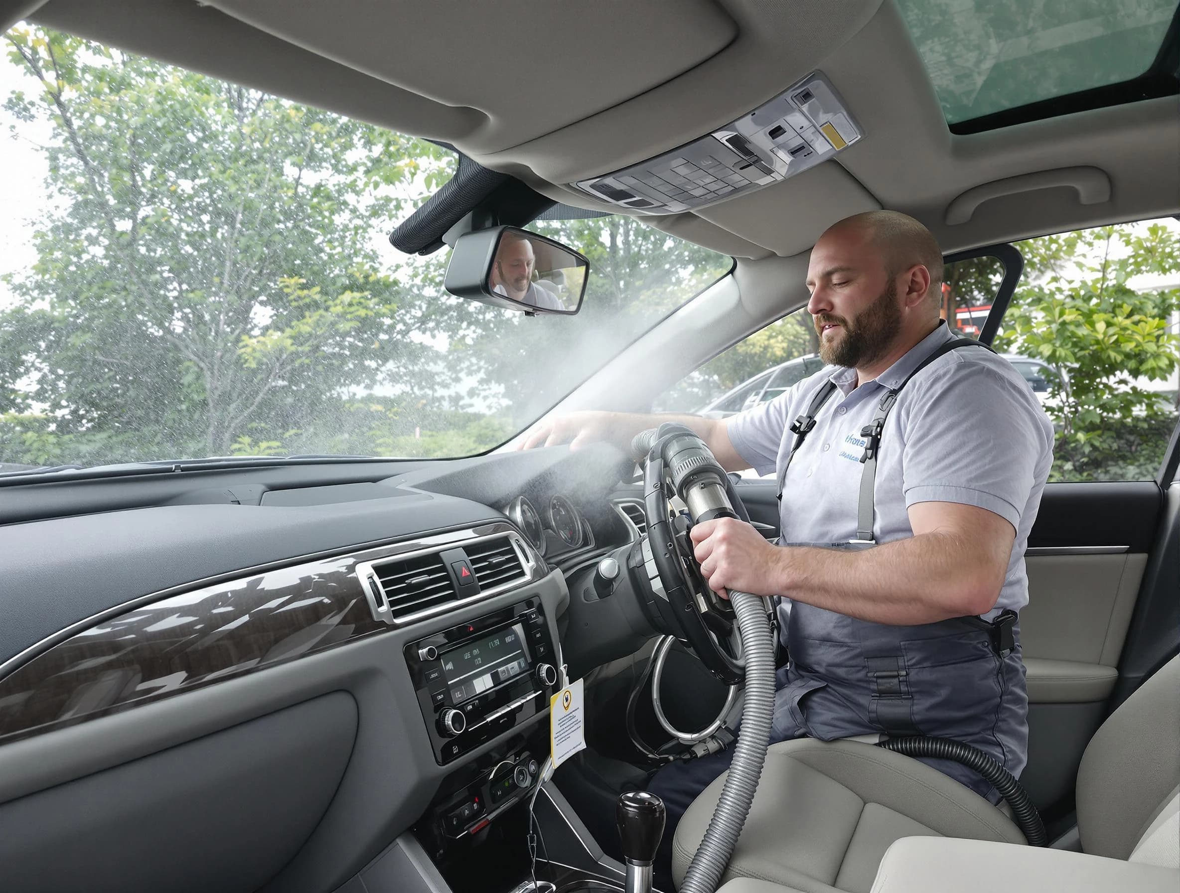 Rockwood Air Duct Cleaning specialist performing professional car duct cleaning in Rockwood