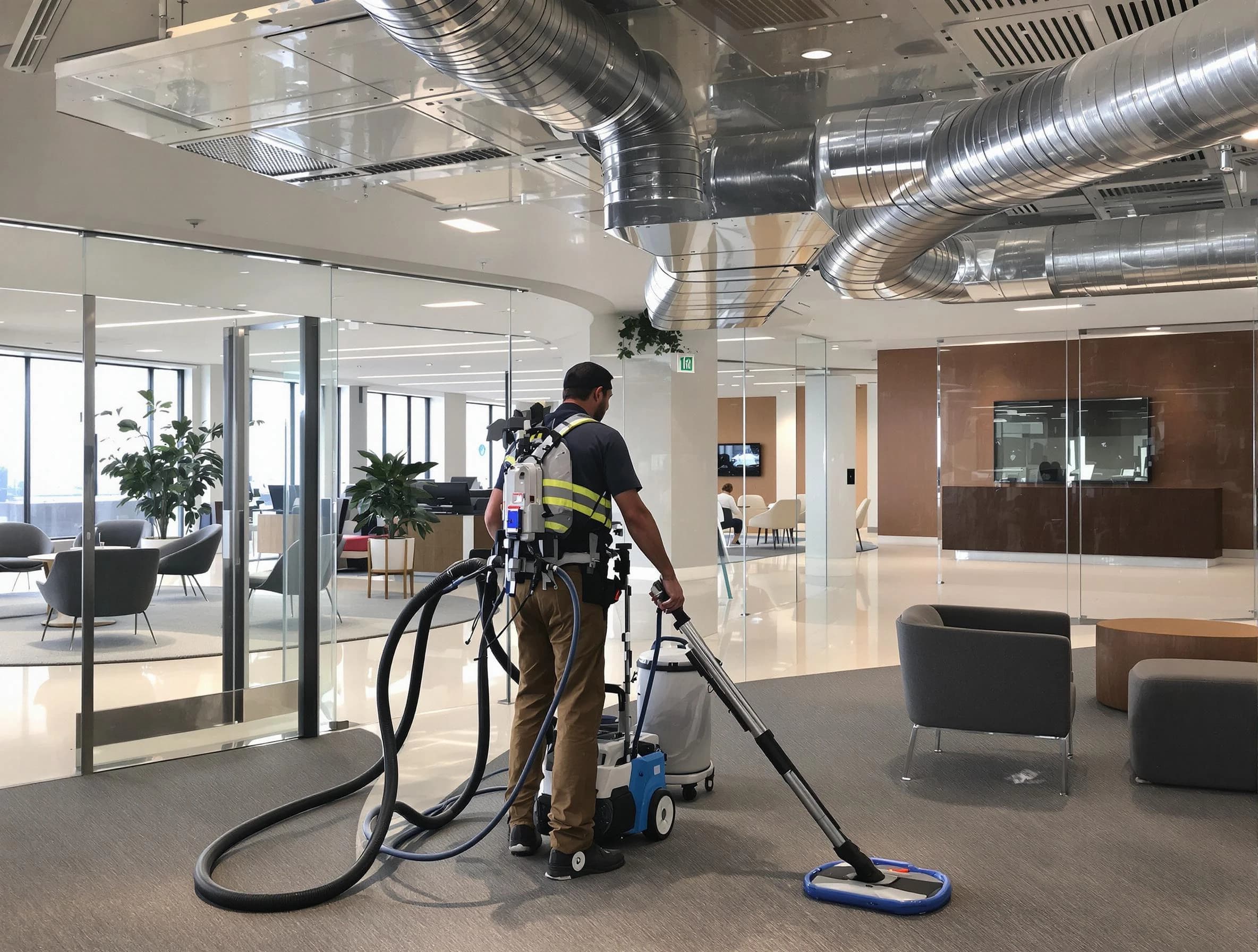 Commercial duct cleaning service by Rockwood Air Duct Cleaning in Rockwood