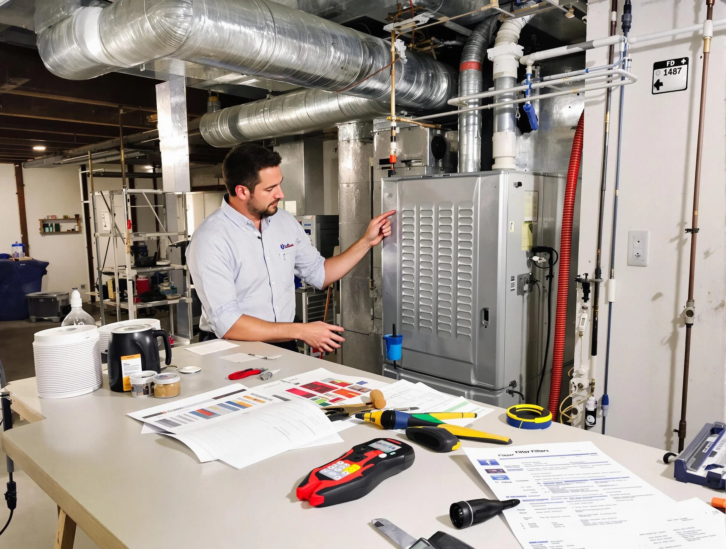 Rockwood Air Duct Cleaning inspector conducting detailed filter system evaluation using professional diagnostic tools in Rockwood