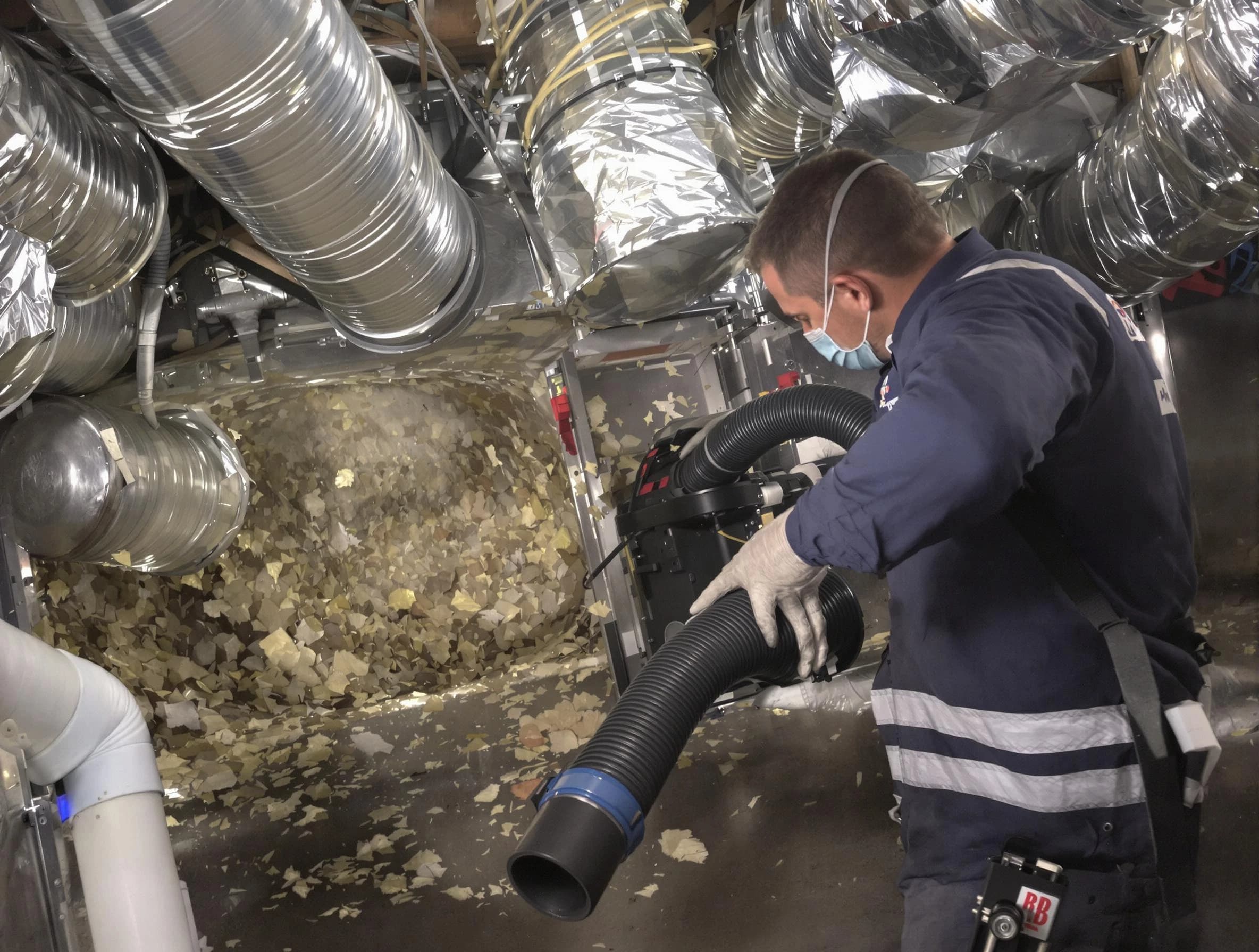 Rockwood Air Duct Cleaning specialist operating negative pressure cleaning equipment for thorough duct maintenance in Rockwood