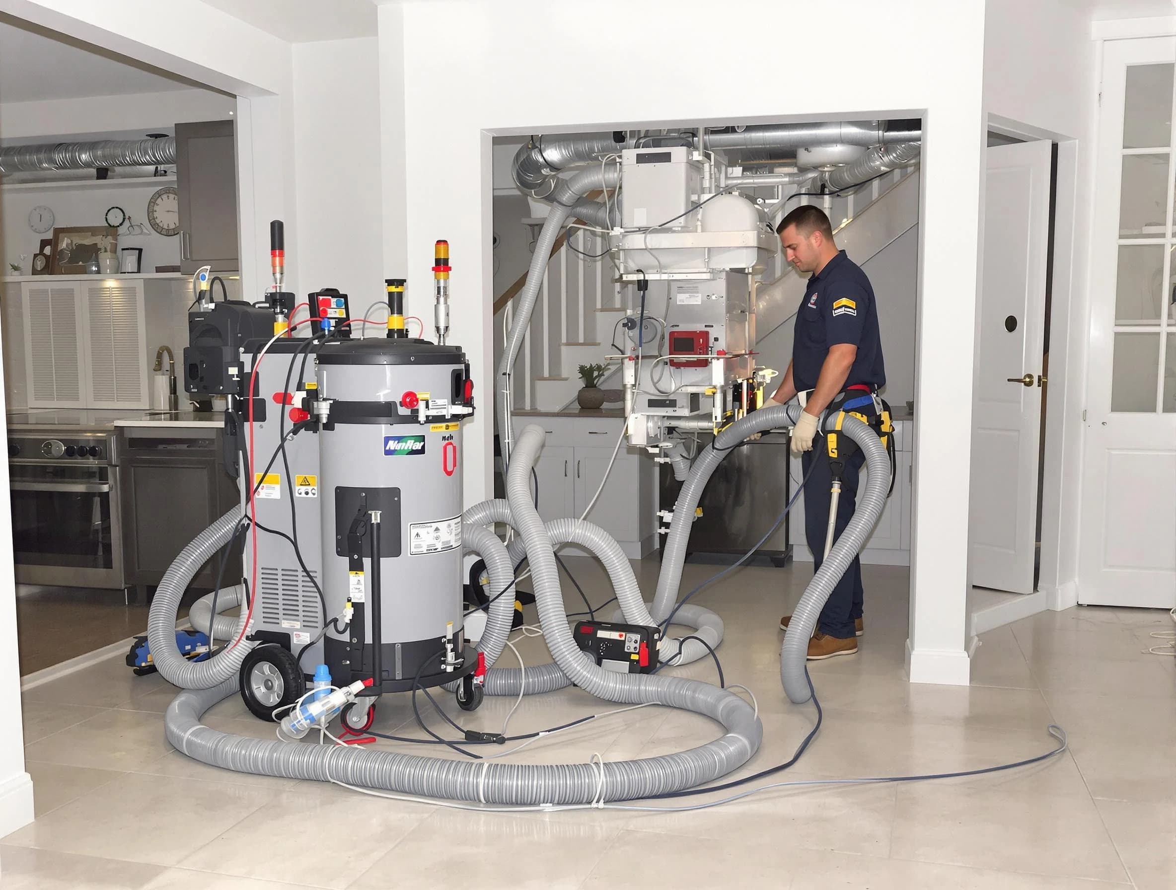 Rockwood Air Duct Cleaning technician operating negative pressure cleaning equipment for thorough duct maintenance in Rockwood