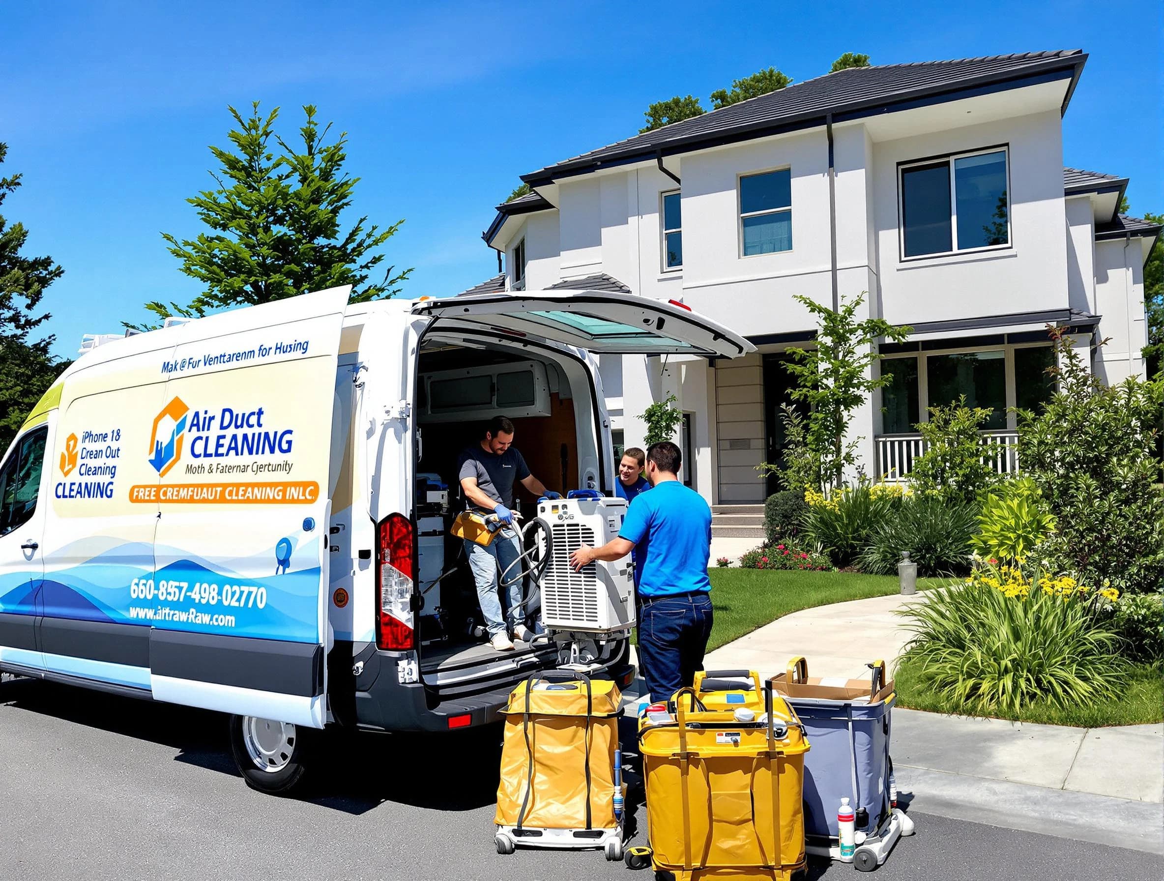 Rockwood Air Duct Cleaning technician performing professional air duct cleaning in Rockwood