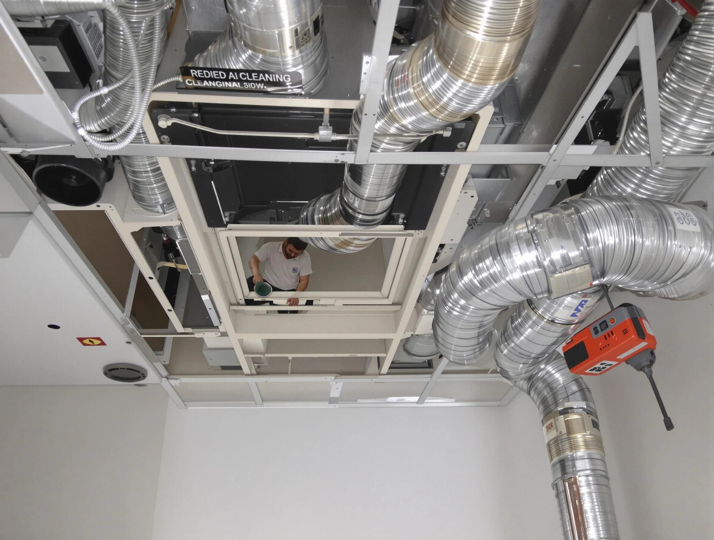 Rockwood Air Duct Cleaning technician performing detailed central duct system cleaning in Rockwood