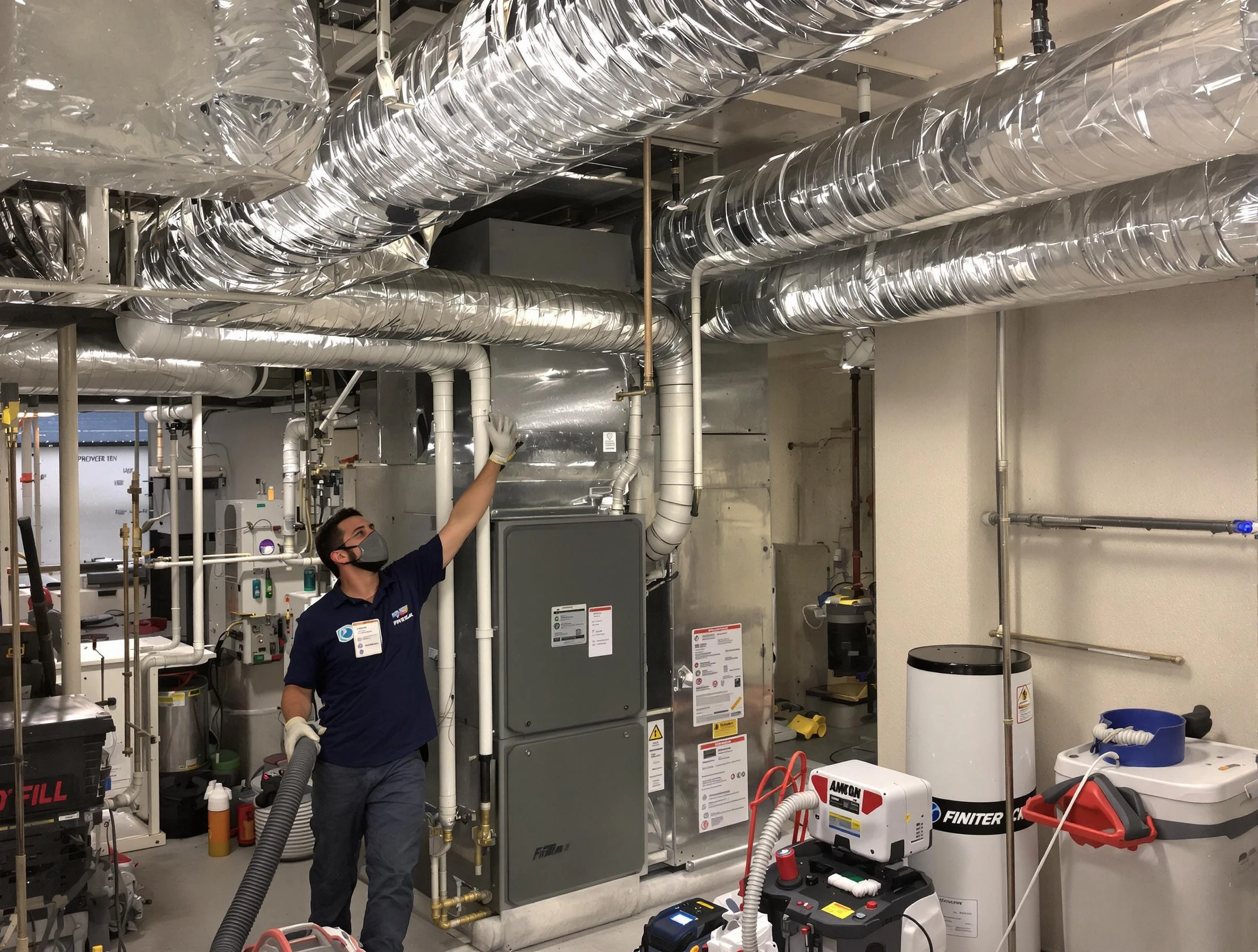 Rockwood Air Duct Cleaning specialist performing thorough furnace duct cleaning in a Rockwood residence