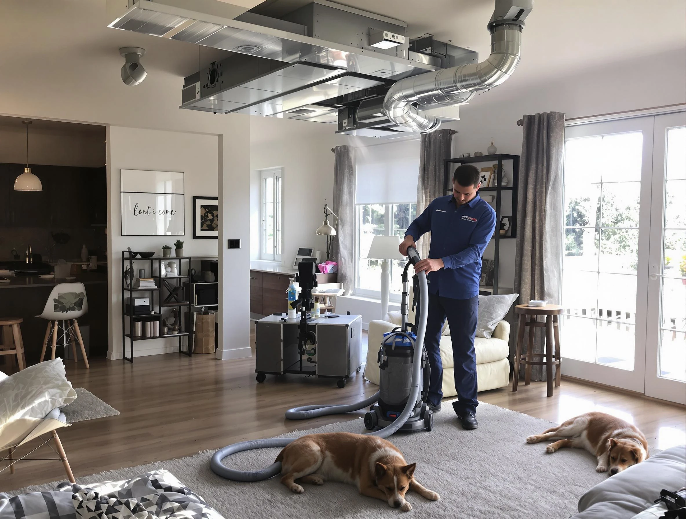 Rockwood Air Duct Cleaning technician performing detailed indoor duct cleaning for improved air quality in Rockwood