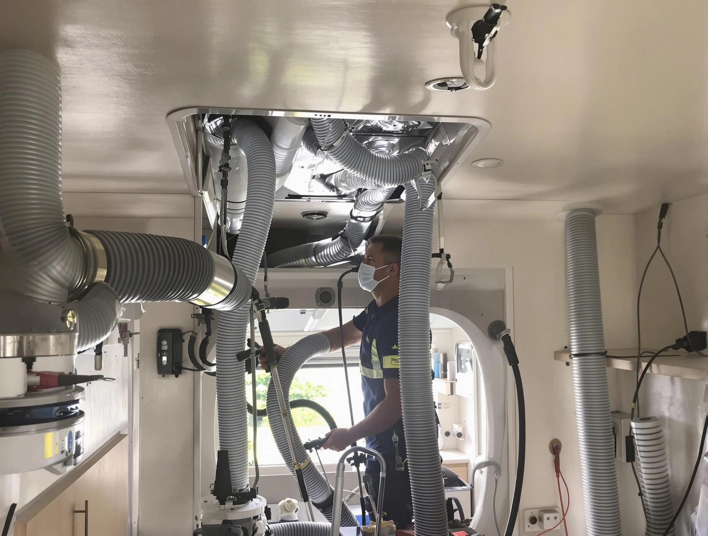 Rockwood Air Duct Cleaning specialist performing precise mobile home duct cleaning in Rockwood