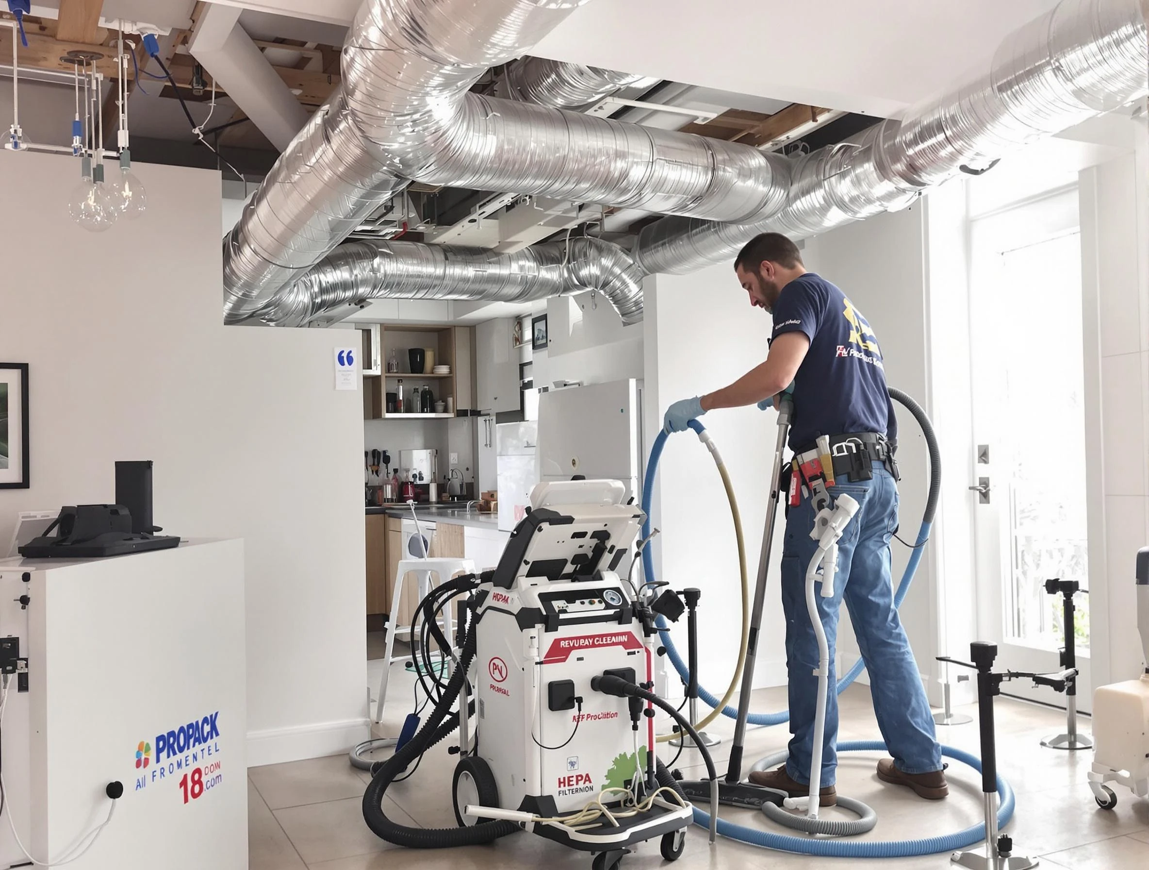 Rockwood Air Duct Cleaning technician performing advanced pure duct cleaning with specialized equipment in Rockwood